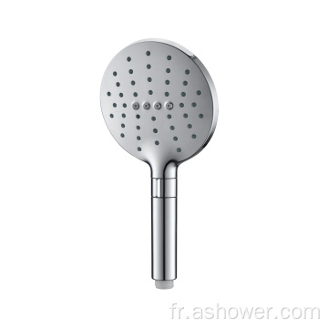 140 mm Triple Fonction Rond Round Push Down douche à main